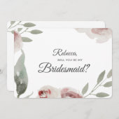 Ben je mijn Bridesmaïde Waterverf Eucalyptus? Kaart (Voorkant / Achterkant)