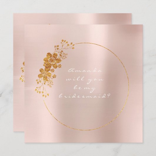 Ben je mijn bruidsbruin goudwitte, witte, witte, r kaart (Voorkant / Achterkant)