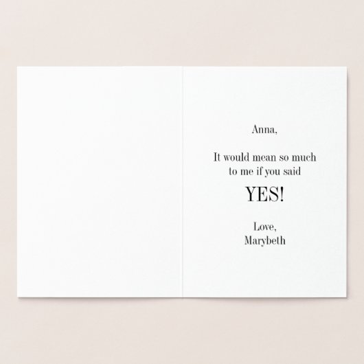 Ben je mijn bruidsbruine Kaart? Folie Kaarten (Binnen)