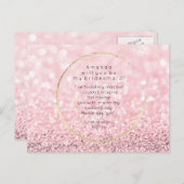 Ben je mijn bruidsroze roze roze roodbruin? uitnodiging briefkaart (Voorkant / Achterkant)