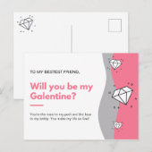 Ben je mijn Galentine? Briefkaart (Voorkant / Achterkant)