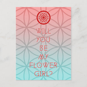 ben je mijn heilige bloemenmeisje ? uitnodiging briefkaart