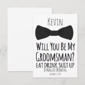 Ben je mijn kamersman? Groomsmen Wedding Invite Kaart (Voorkant / Achterkant)