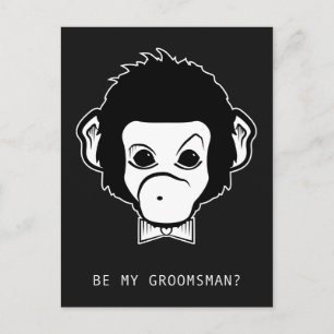 Ben je mijn kamersman? mister monkey uitnodiging briefkaart