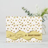 Ben je mijn matron van eer? Gold Bling-ontwerp Kaart (Staand voorkant)