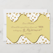 Ben je mijn matron van eer? Gold Bling-ontwerp Kaart (Achterkant)