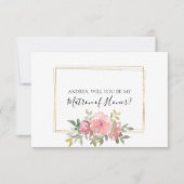 Ben je mijn matron van Honor Lush Blush Pink? (Voorkant)