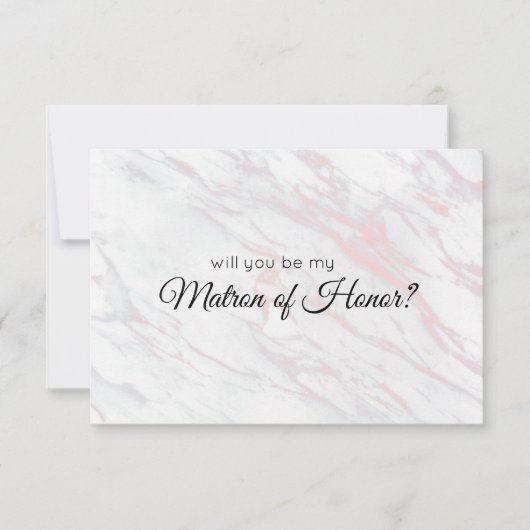 Ben je mijn matron van Honor Pink en Gray Marbl? (Voorkant)