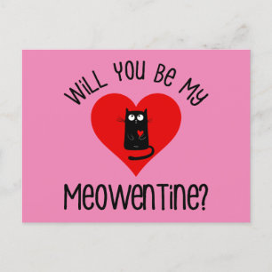 Ben je mijn Meowentine? Valentijnsdag Briefkaart