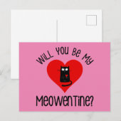 Ben je mijn Meowentine? Valentijnsdag Briefkaart (Voorkant / Achterkant)