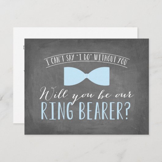 Ben je mijn Ring Bearer? | Groomsmannen Kaart (Voorkant / Achterkant)