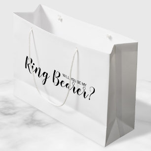 Ben je mijn Ring Bearer? Modern voorstel Groot Cadeauzakje