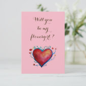 Ben je mijn roze briefkaart van de roze bruidsmeis (Staand voorkant)