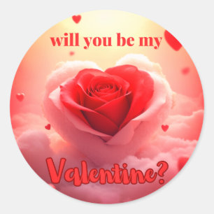 Ben je mijn valentijn? ronde sticker