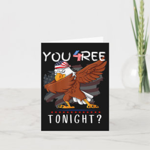 Ben je vanavond vrij 4 juli Amerikaanse Dabbing Kaart