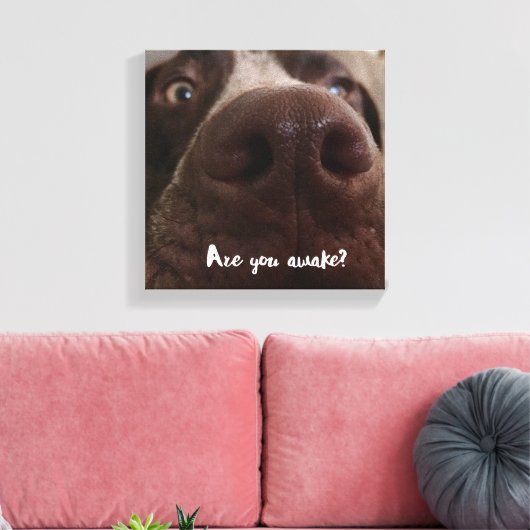 Ben je wakker? canvas afdruk (Insitu (Woonkamer))