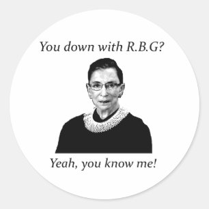 Ben je weg met RBG? Ronde Sticker