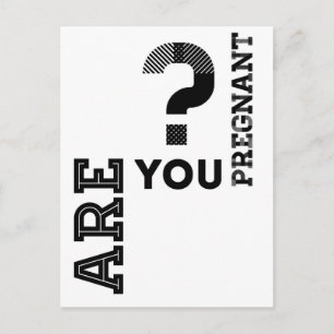Ben je zwanger? briefkaart