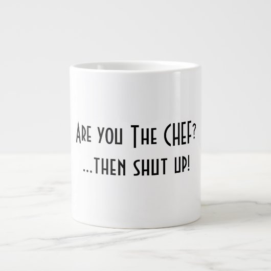 Ben jij de Chef? Hou je kop. Jumbo Beker (Voorkant)
