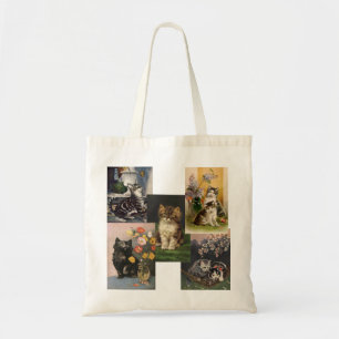Ben jij de Crazy Cat Lady? Victoriaans Kittens Tote Bag