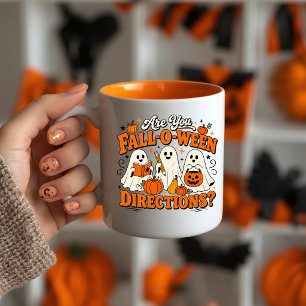 Ben jij Fall-O-Ween Docent Halloween koffiemok Tweekleurige Koffiemok