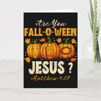 Ben jij Fall-o-ween Jezus Christelijke Herfst Pomp Kaart