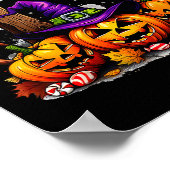 Ben jij Fall-o-ween Jezus Grappige Pompoen _1  Poster (Hoek)