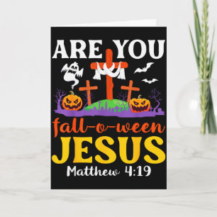 Ben jij Fall O Ween Jezus Mattheüs Christelijk Gel Kaart