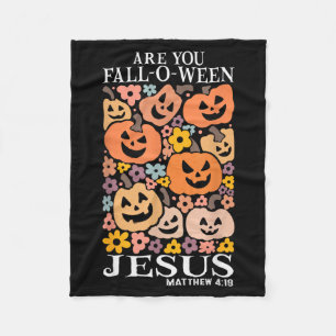 Ben jij Fall-o-ween Jezus Pompoenen Christelijke H Fleece Deken