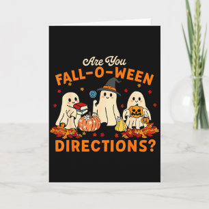 Ben jij Fall-o-ween Richtingen Grappige Geest Doce Kaart