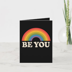 Ben jij Gay Lesbian Pride LGBTQ Ally Rainbow Retro Kaart