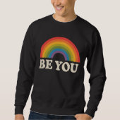 Ben jij Gay Lesbian Pride LGBTQ Ally Rainbow Retro Trui (Voorkant)