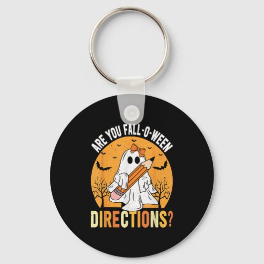 Ben jij Herfst-o-ween Direction Funny Sarcastic Qu Sleutelhanger (Voorkant)