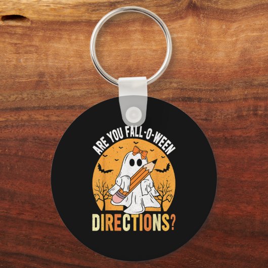 Ben jij Herfst-o-ween Direction Funny Sarcastic Qu Sleutelhanger (Voorkant)
