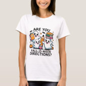 Ben jij Herfst-o-Ween Directions Teacher Halloween T-shirt (Voorkant)