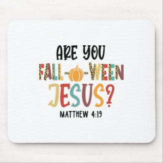 Ben jij Herfst-o-ween Jesus Funny Pumpkin Christel Muismat