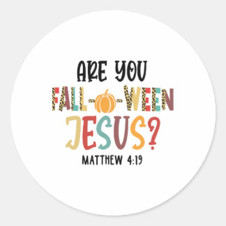 Ben jij Herfst-o-ween Jesus Funny Pumpkin Christel Ronde Sticker