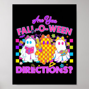 Ben jij Herfst-o-ween Routebeschrijving Schattige Poster