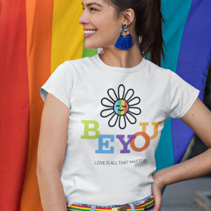 Ben jij je LGBT Pride Sunshine Face Rainbow T-shirt