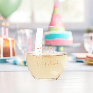 Ben jij mijn bruidsmeisje? Wijnglas Zonder Voet