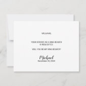 Ben jij mijn ringdrager? Modern script Kaart (Achterkant)