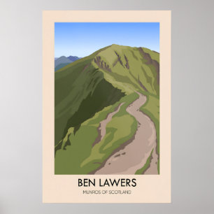 Ben Lawers Les Munros d'Écosse Affiche de voyage