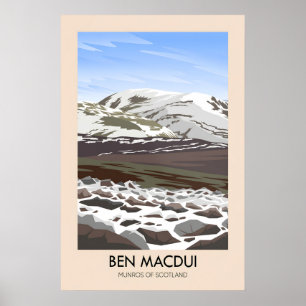 Ben Macdui Munros van Schotland Reisposter Poster