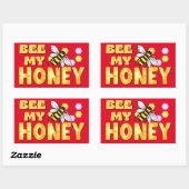 BEN MIJN HONEE grappige bijendag voor valentijnen Rechthoekige Sticker (Vel)