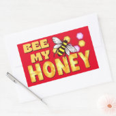 BEN MIJN HONEE grappige bijendag voor valentijnen Rechthoekige Sticker (Envelop)