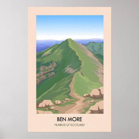 Ben More Munros d'Écosse Affiche de voyage (Devant)