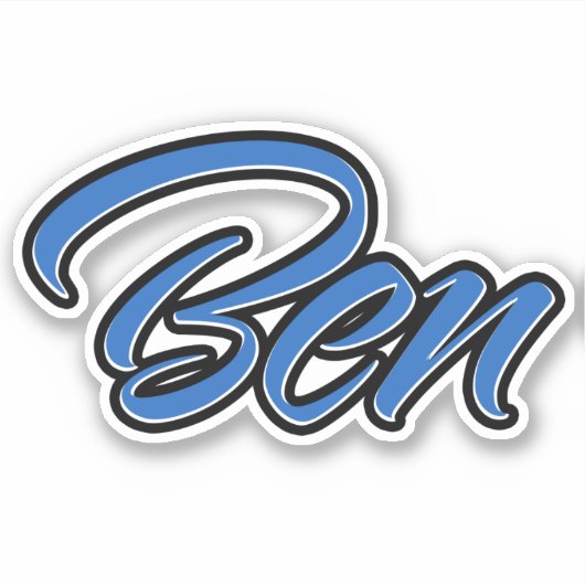 Ben Name blue Aufkleber Sticker Stickerset (Devant)