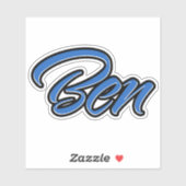 Ben Name blue Aufkleber Sticker Stickerset (Feuille)