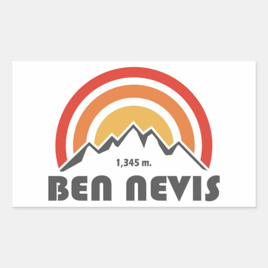 Ben Nevis Rechthoekige Sticker (Voorkant)