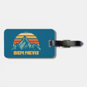 Ben Nevis Retro Turquoise Bagagelabel (Achterkant horizontaal)